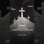 🗓️ 29 квітня — 31-ша річниця відкриття меморіалу у Биківнянському лісі.