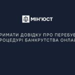 Як отримати довідку про перебування у процедурі банкрутства онлайн?