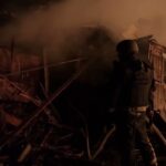 Сумщина: рятувальники ліквідували пожежу, що виникла внаслідок масованої нічної атаки рф