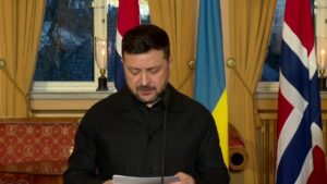 Коментарі для медіа В. Зеленського і Йонаса Г. Стере. Підписання декларації про оборонне партнерство