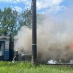 На Черкащині під час руху спалахнув електропоїзд