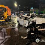 ДТП у Києві: Audi влетіла у вантажівку на зустрічній смузі