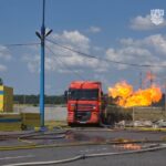 В Одесі “шахед” атакував АЗС: загорівся газовоз