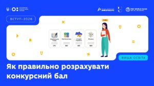 ВСТУП-2026: Як правильно розрахувати конкурсний бал