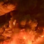 На Дніпропетровщині масштабна пожежа через атаку РФ
