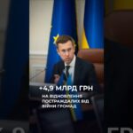 Уряд спрямував 4,9 млрд грн на відновлення громад, які постраждали від бойових дій